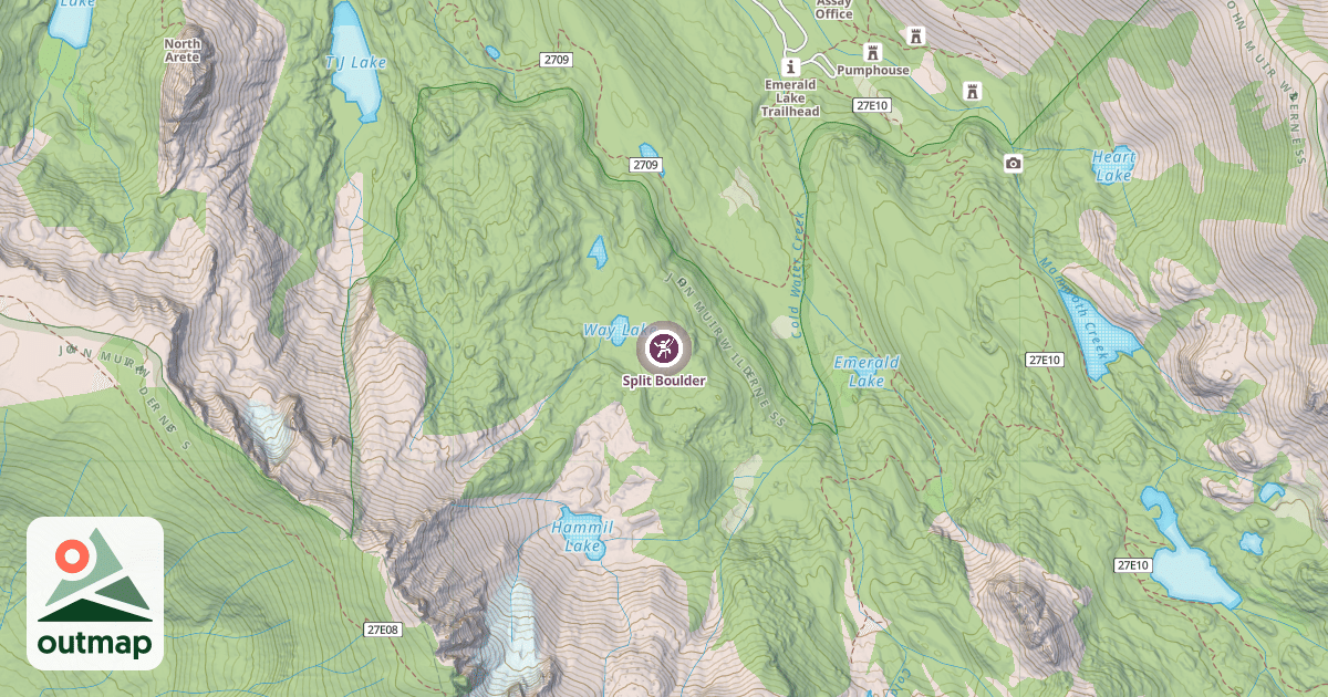 Map of Split Boulder