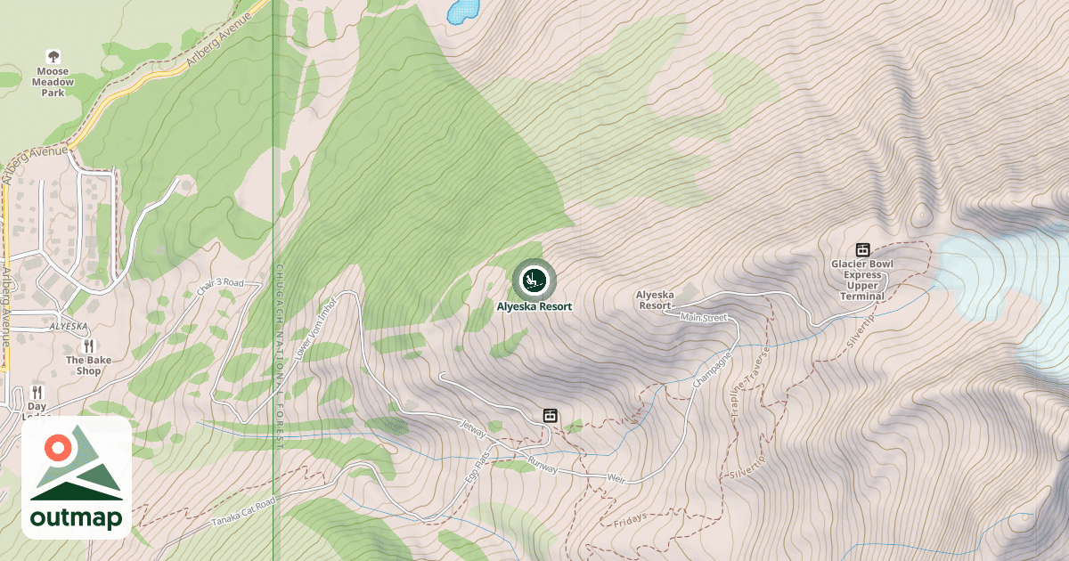 Map of Alyeska Resort