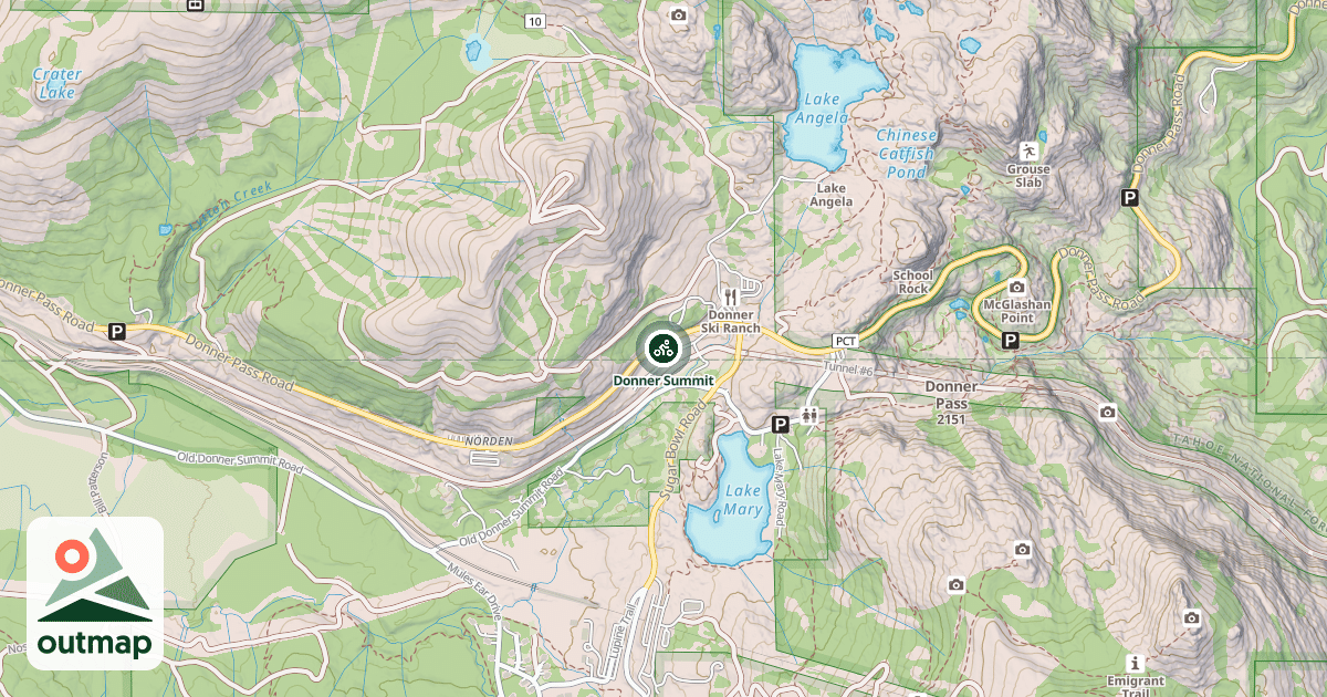 Map of Donner Summit