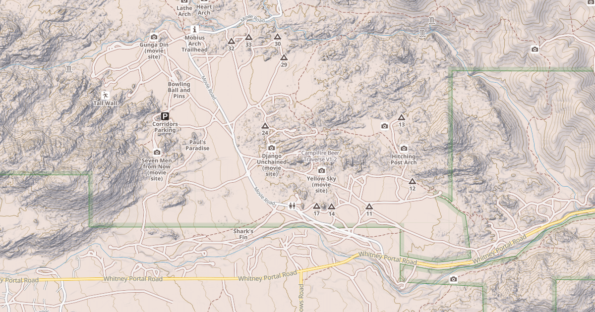 Map preview of Camp Fire Beer Traverse