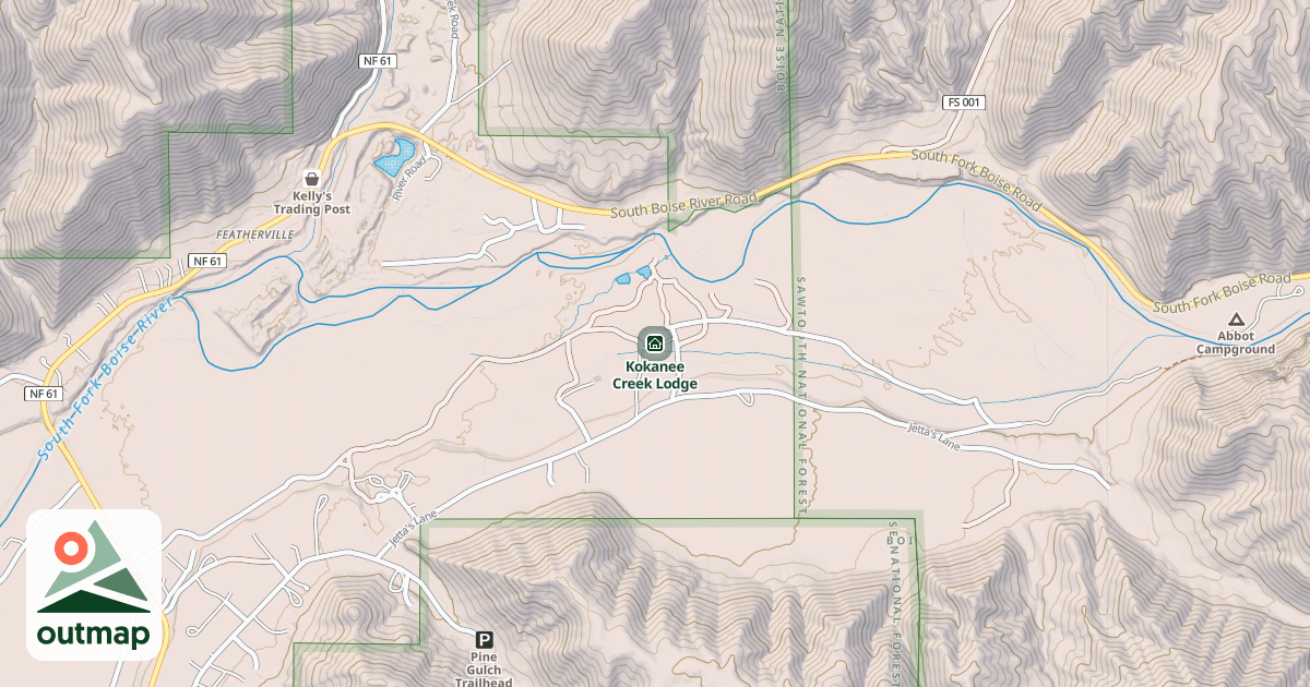 Map of Kokanee Creek Lodge