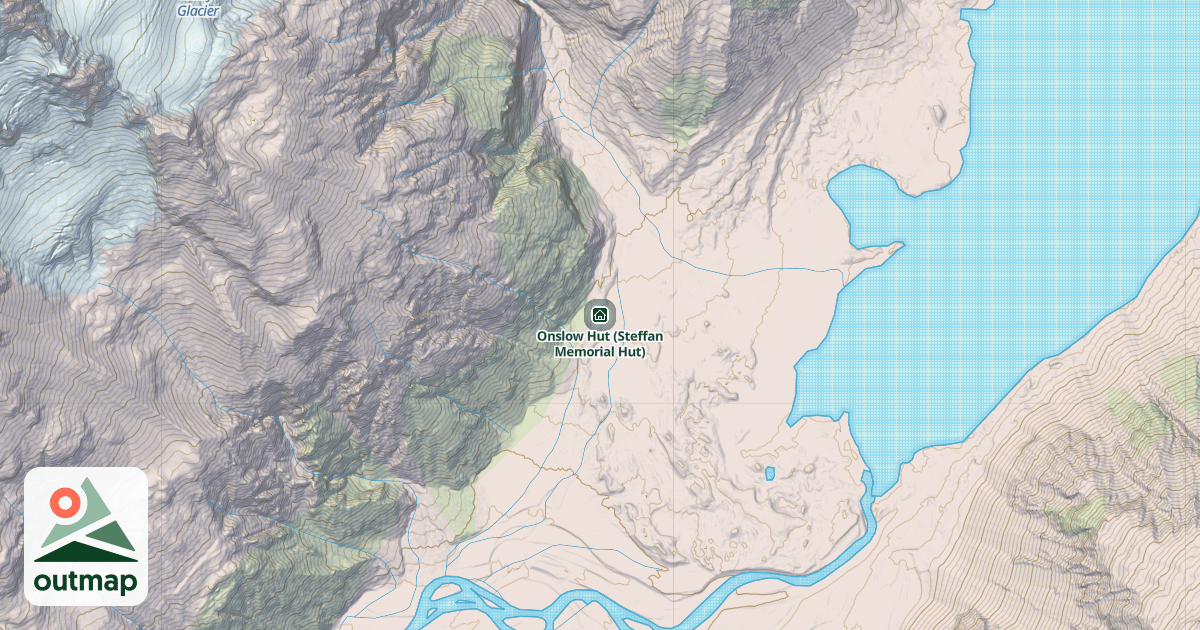 Map of Onslow Hut (Steffan Memorial Hut)