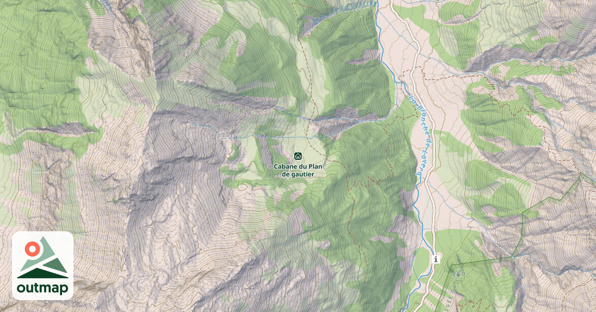 Map of Cabane du Plan de gautier