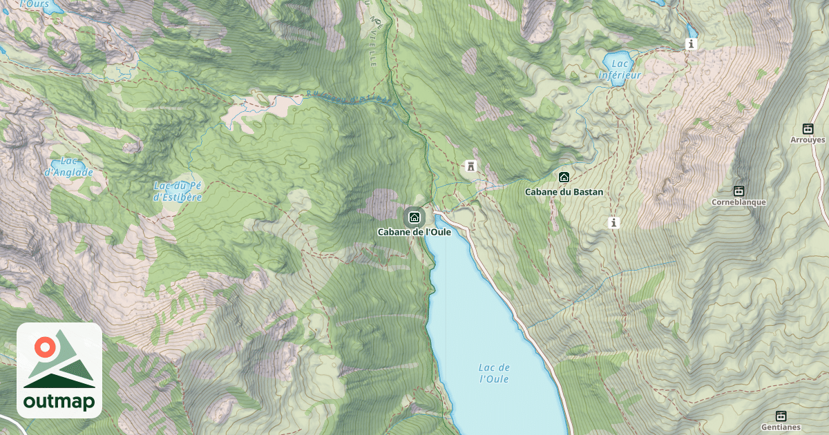 Map of Cabane de l'Oule