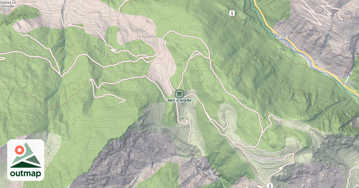 Map of Abri d'Anelle