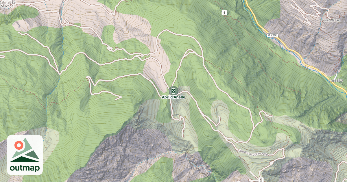 Map of Abri d'Anelle