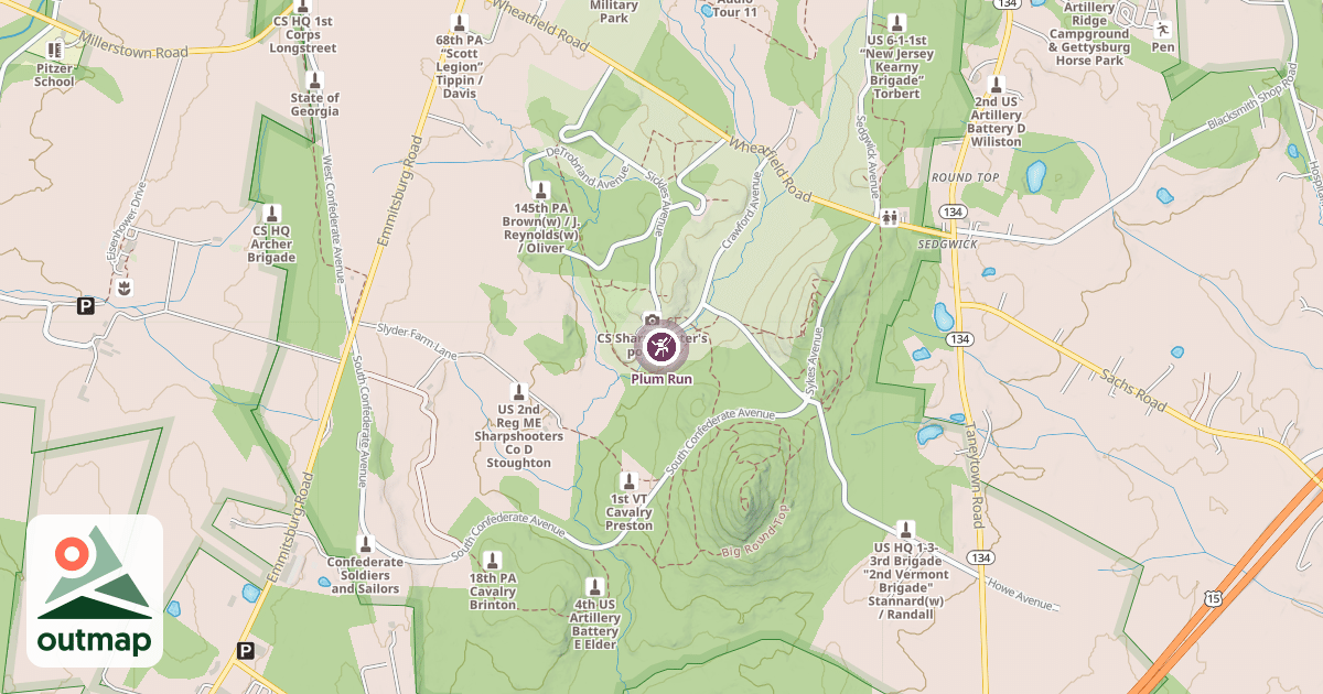 Map of Plum Run