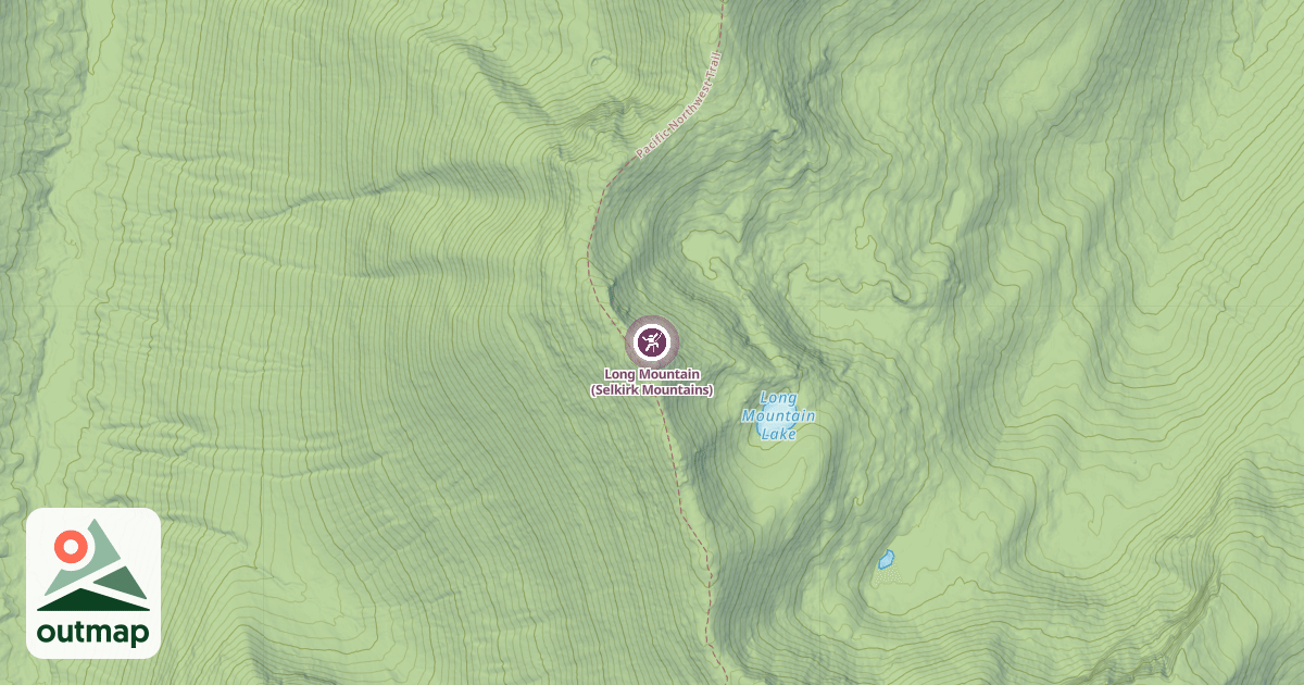 Map of Long Mountain (Selkirk Mountains)