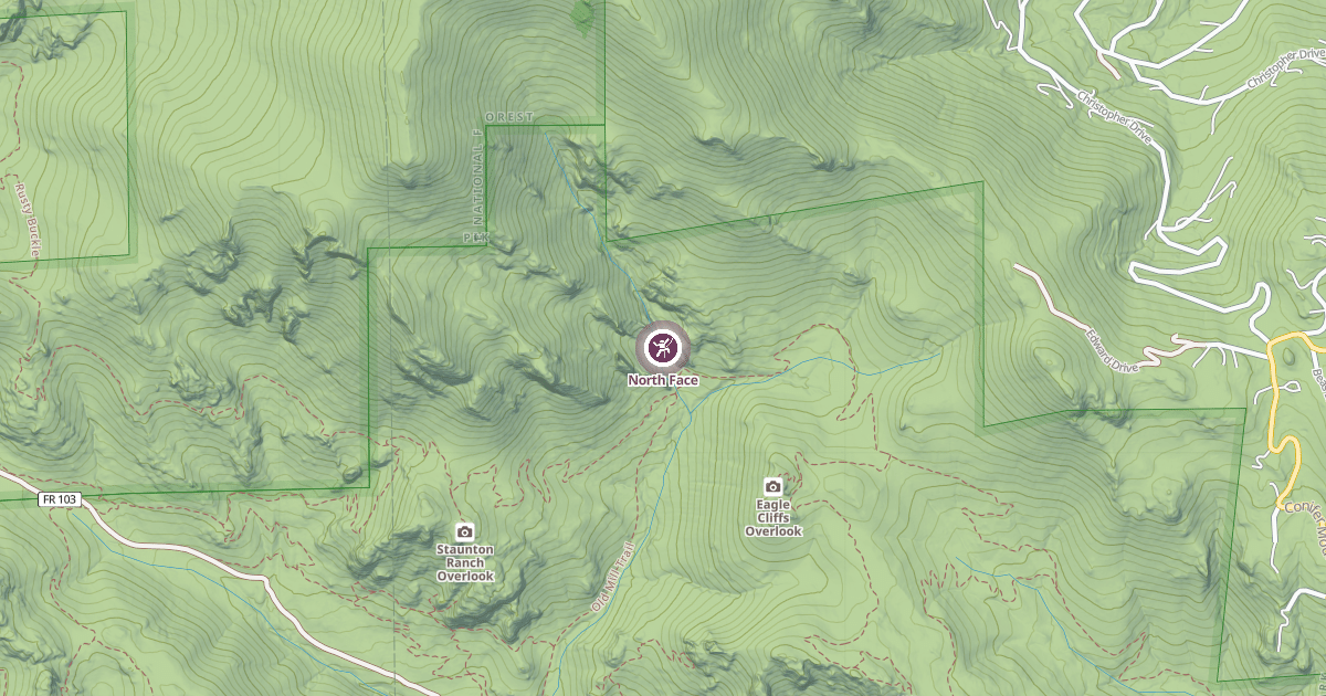 Map preview of North Face