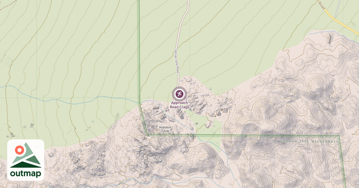 Map of Approach Road Crags