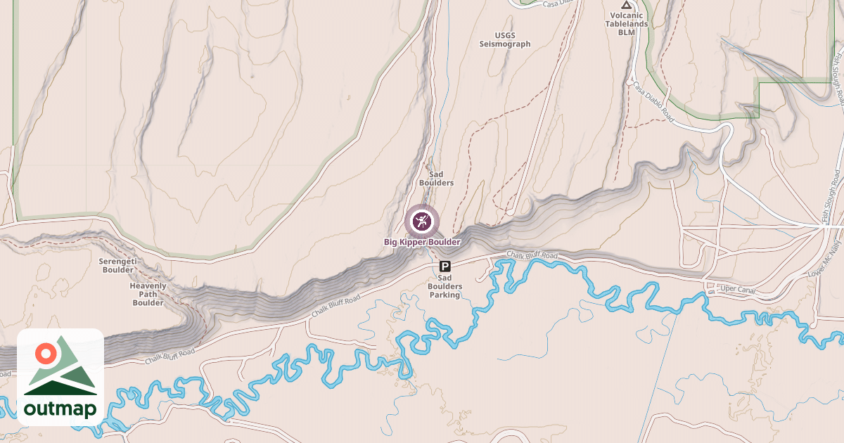 Map of Big Kipper Boulder