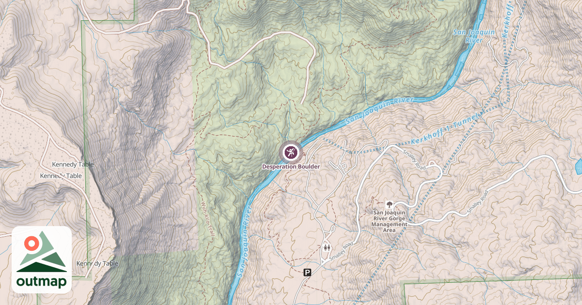 Map of Desperation Boulder