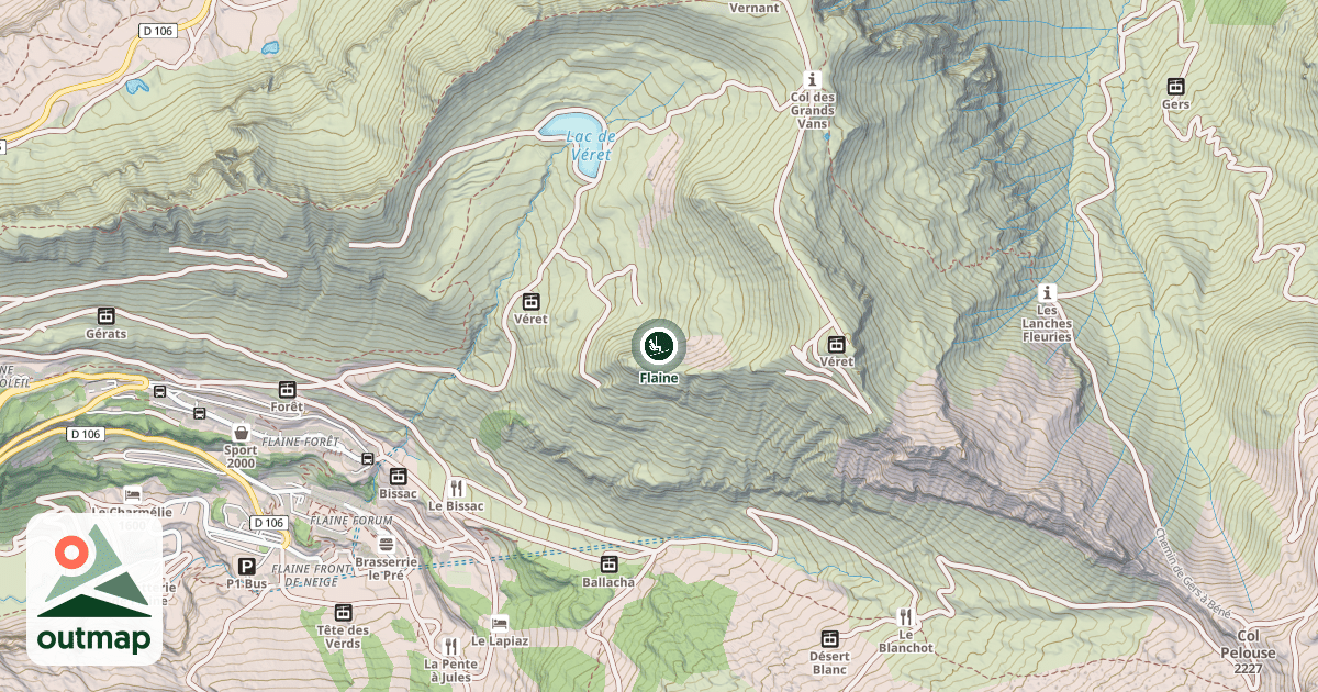 Map of Flaine