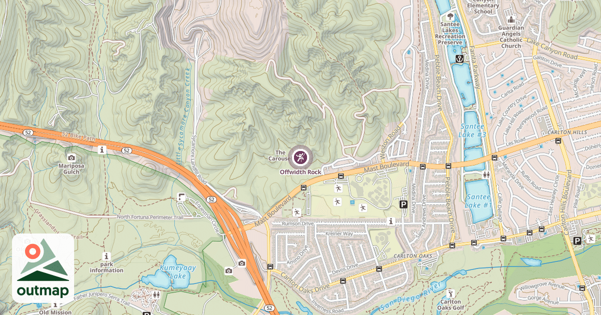 Map of Offwidth Rock