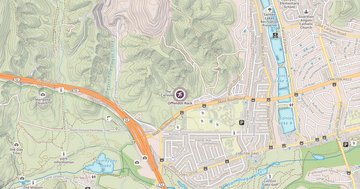 Map preview of Offwidth Rock