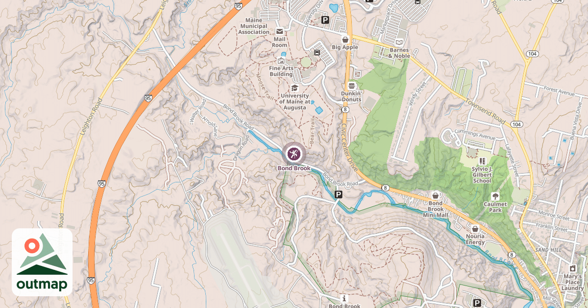 Map of Bond Brook
