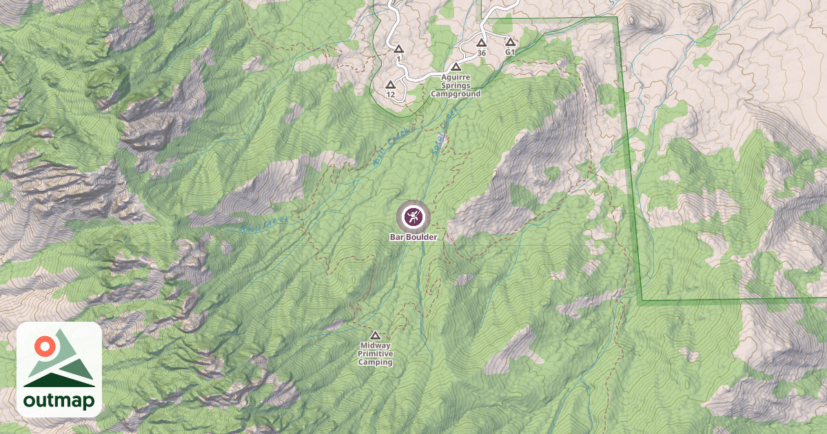 Map of Bar Boulder