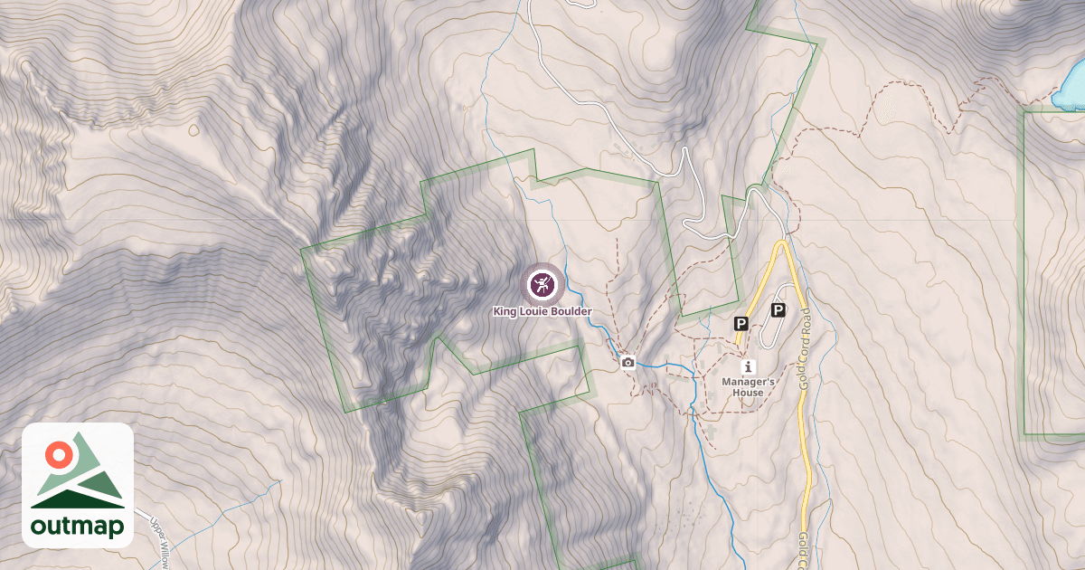 Map of King Louie Boulder