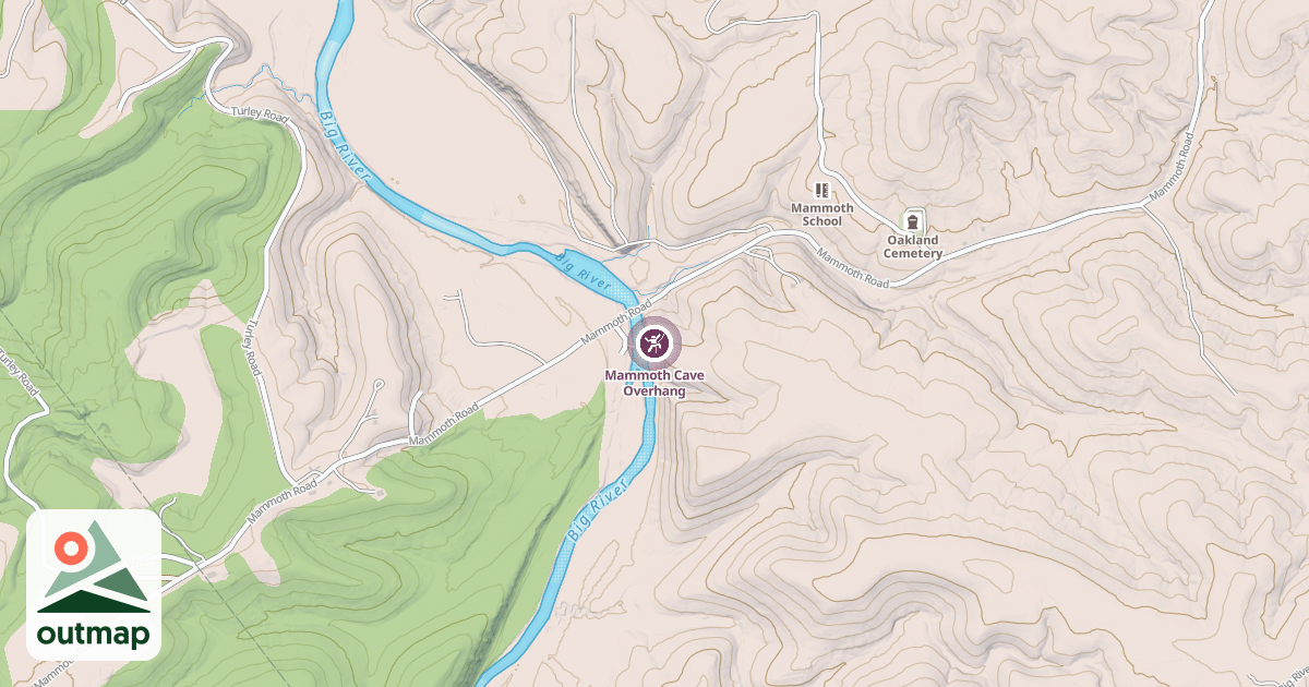 Map of Mammoth Cave Overhang