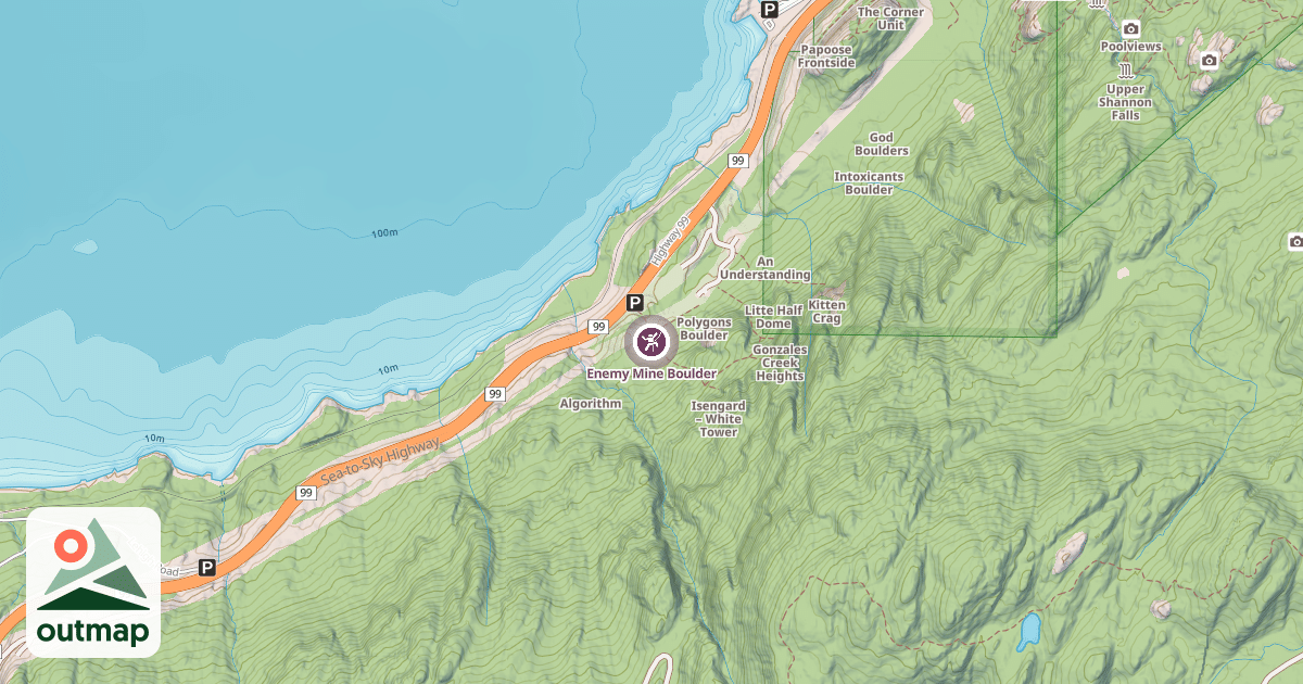 Map of Enemy Mine Boulder