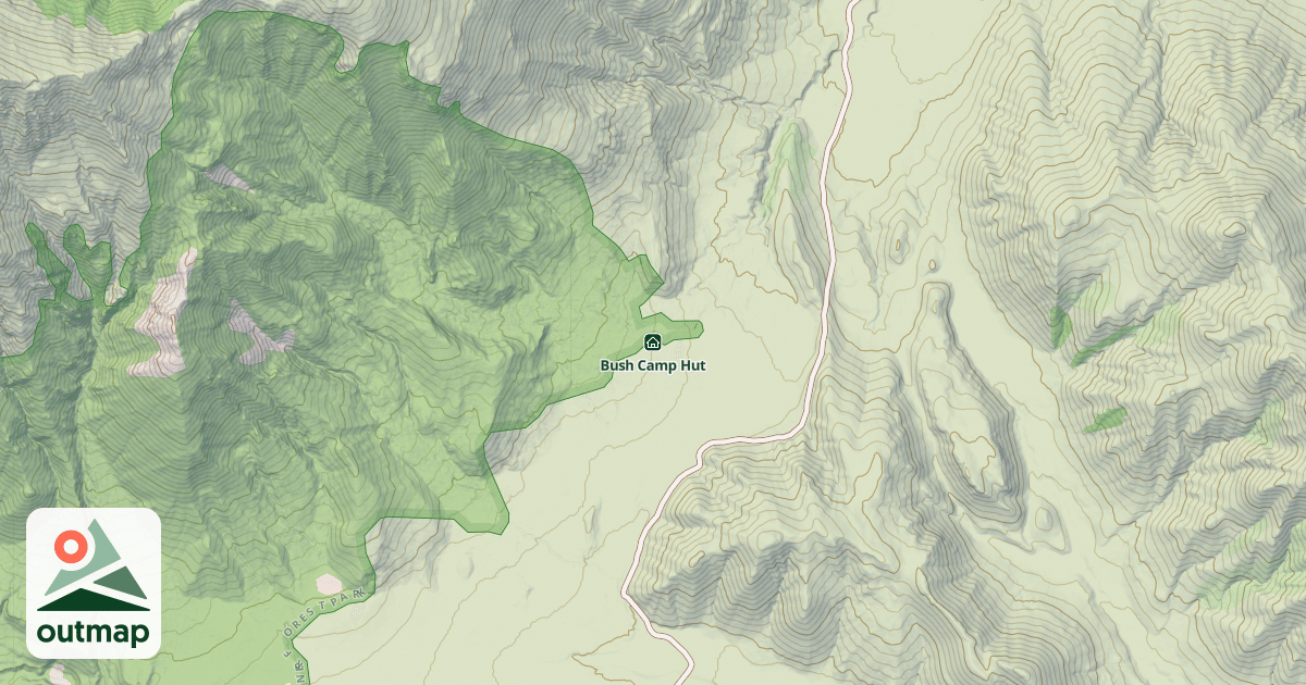 Map of Bush Camp Hut
