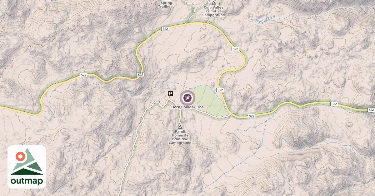 Map of Horn Boulder, The