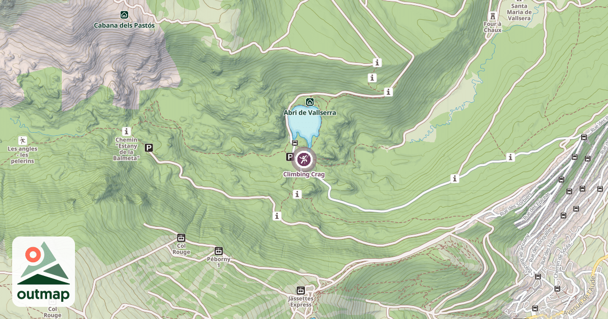 Map of Climbing Crag