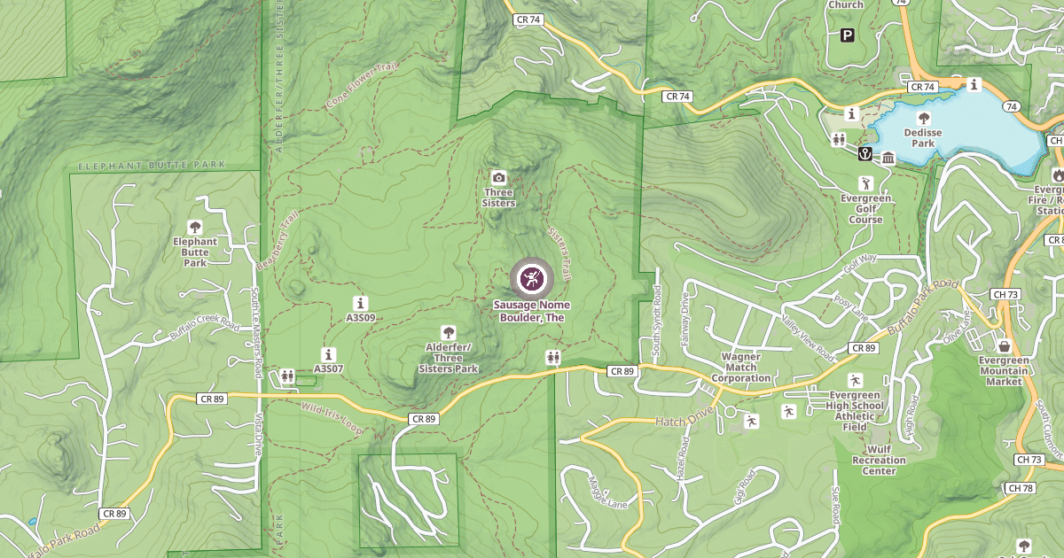 Map preview of Sausage Nome Boulder, The