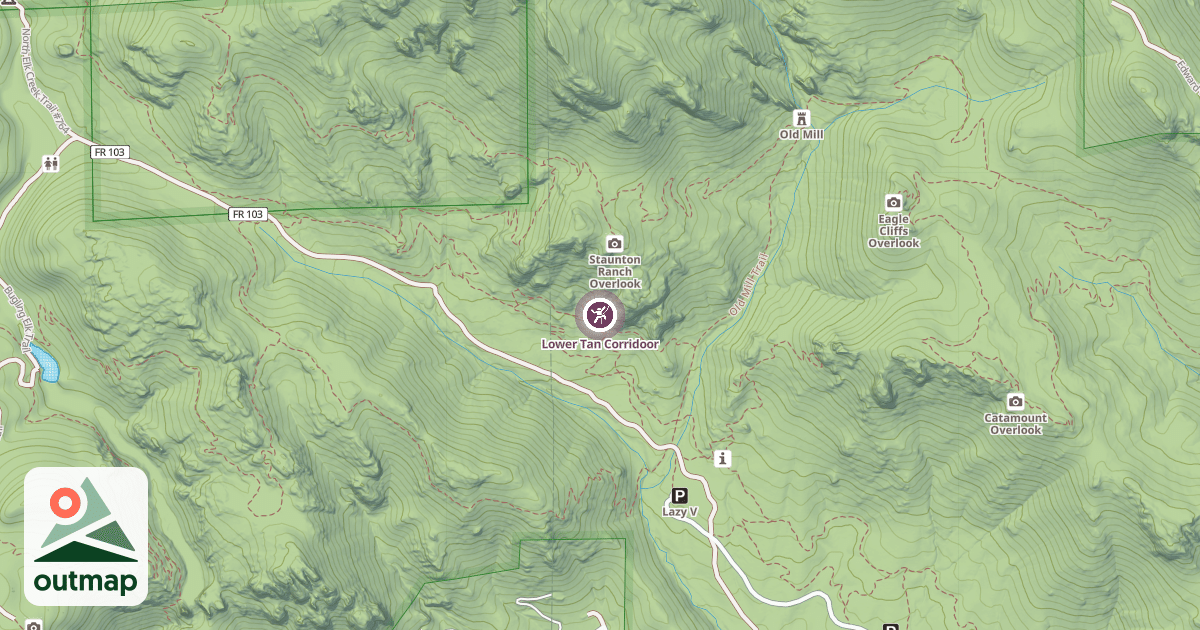 Map of Lower Tan Corridoor