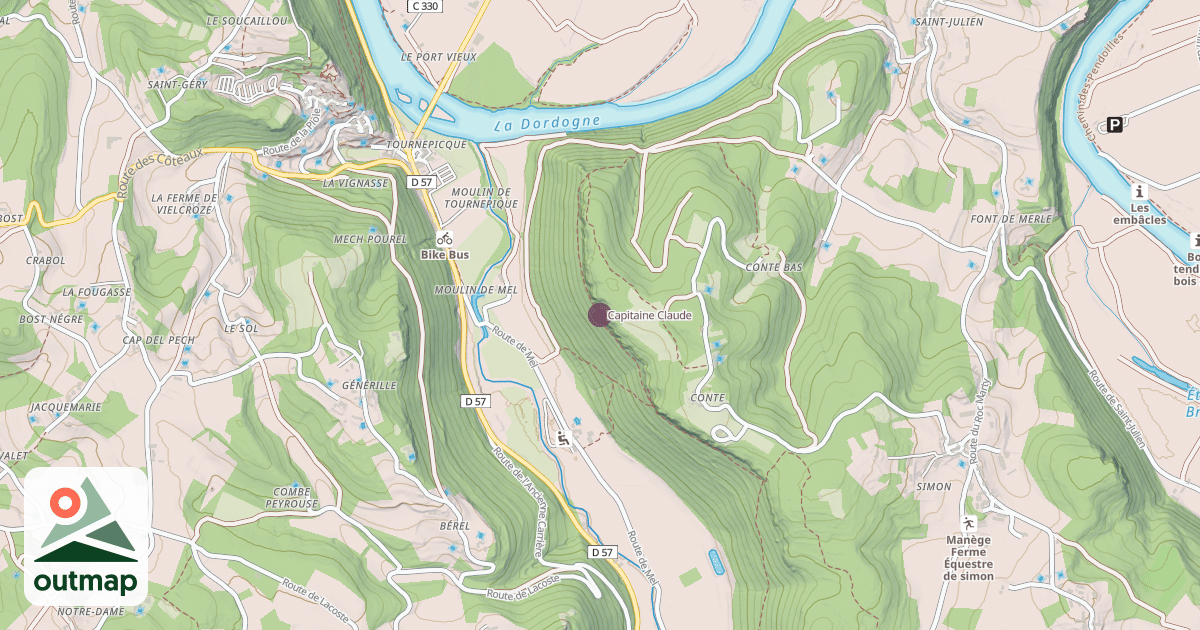 Map of Capitaine Claude