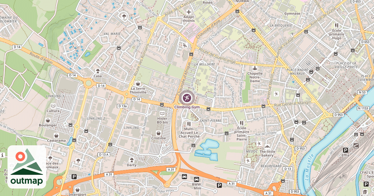 Map of Climbing Gym