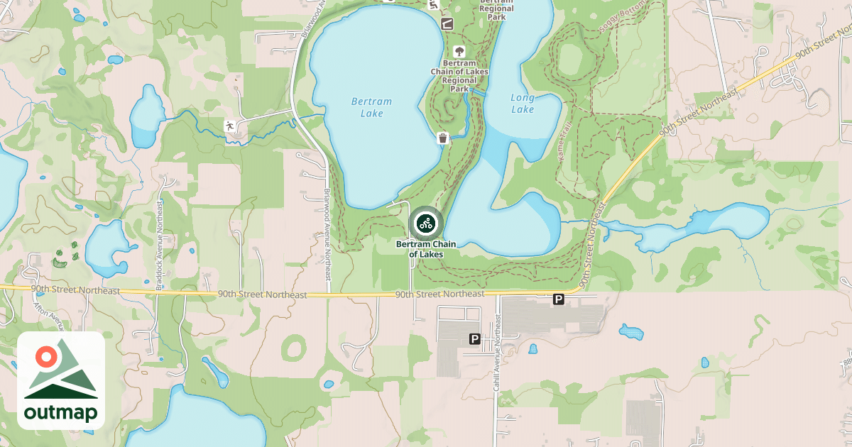 Map of Bertram Chain of Lakes
