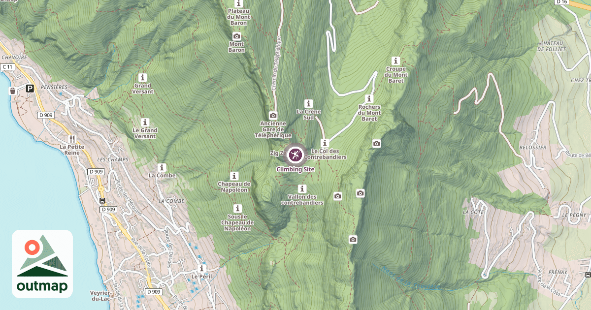 Map of Climbing Site