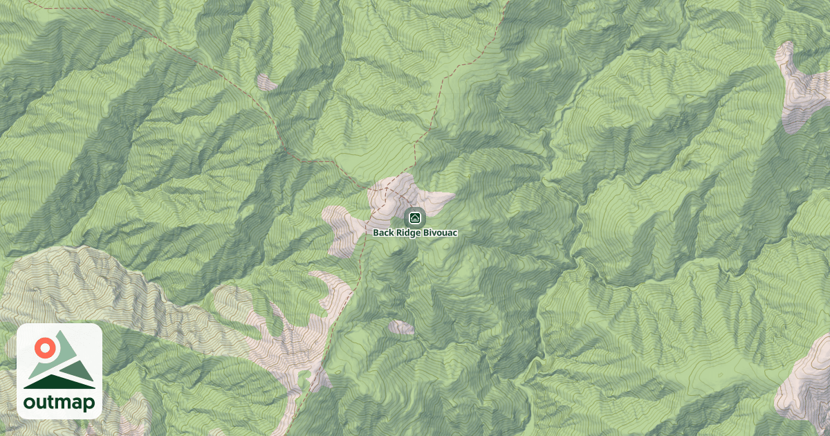 Map of Back Ridge Bivouac