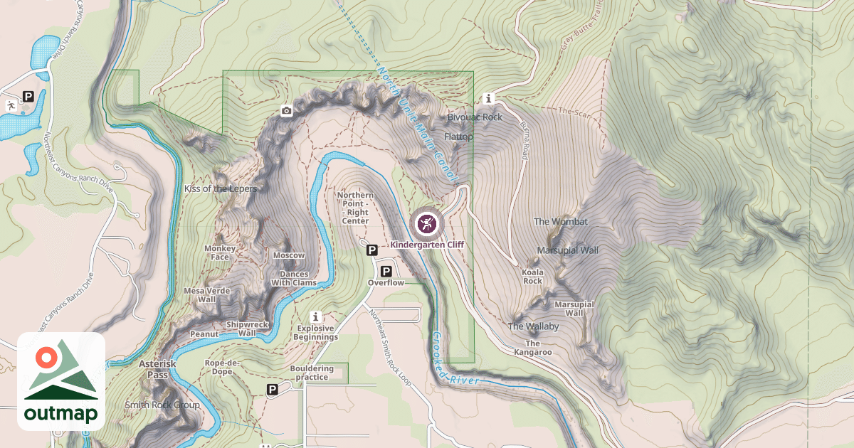 Map of Kindergarten Cliff