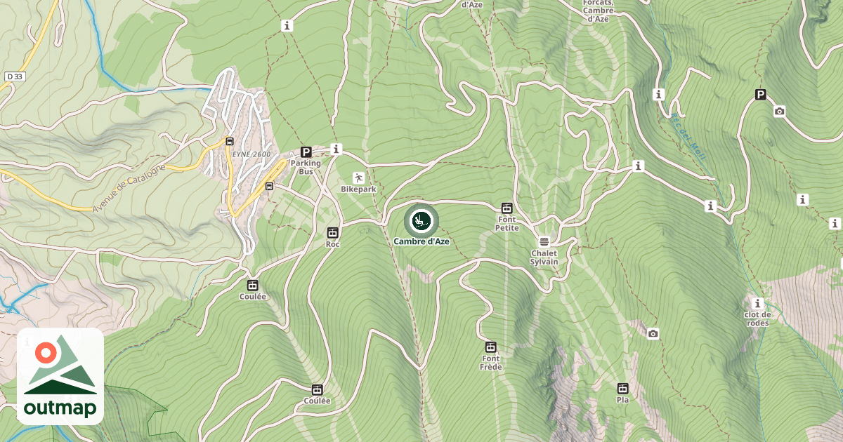 Map of Cambre d'Aze