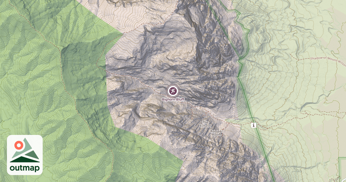 Map of Bighorn Bluff
