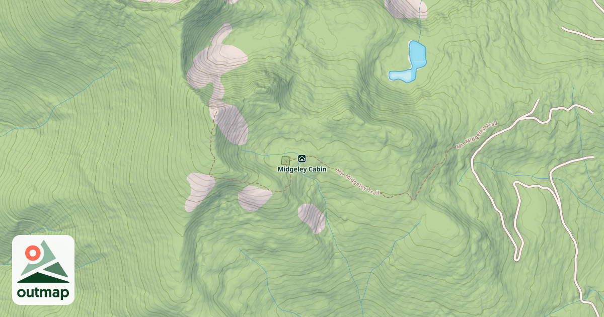 Map of Midgeley Cabin