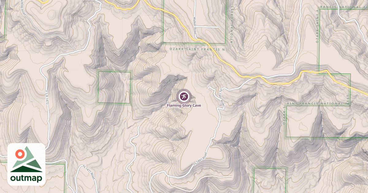 Map of Flaming Glory Cave