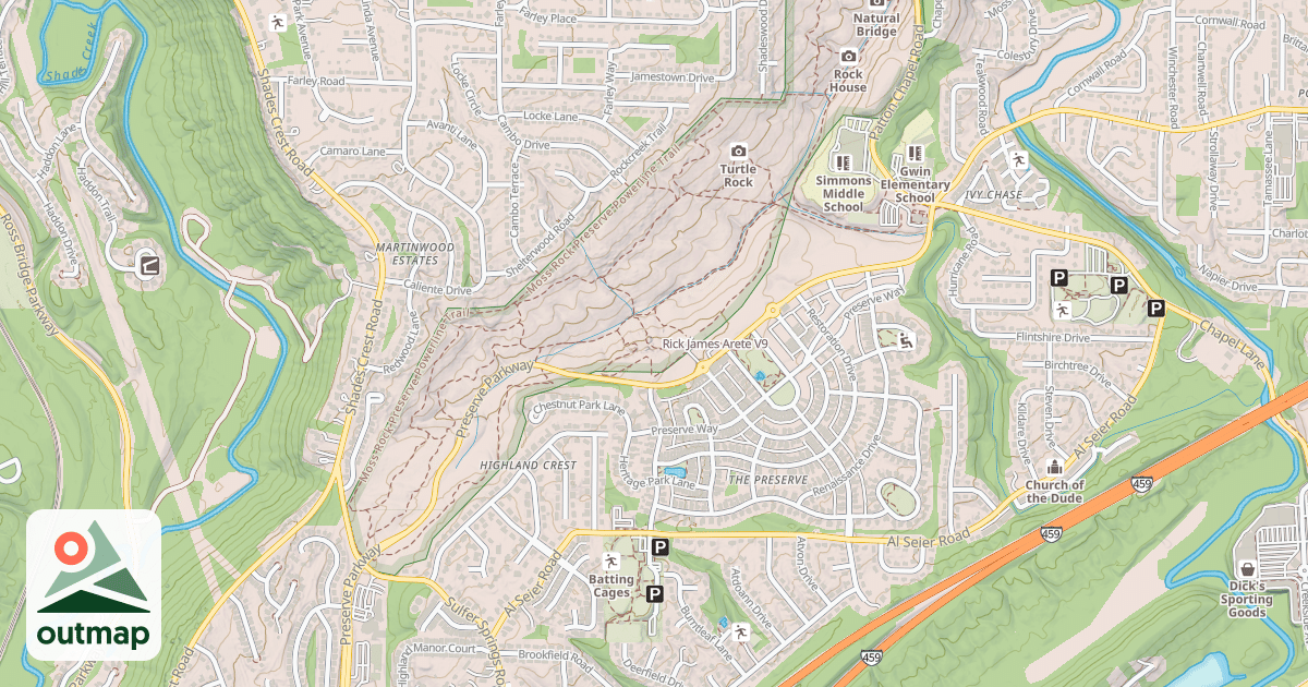 Map of Rick James Arete