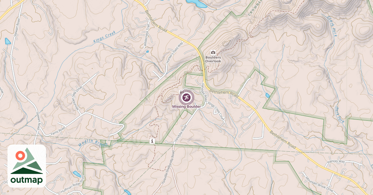 Map of Missing Boulder