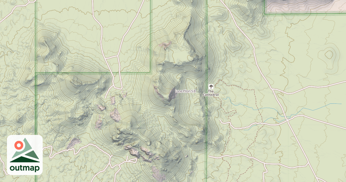 Map of Lone Piton