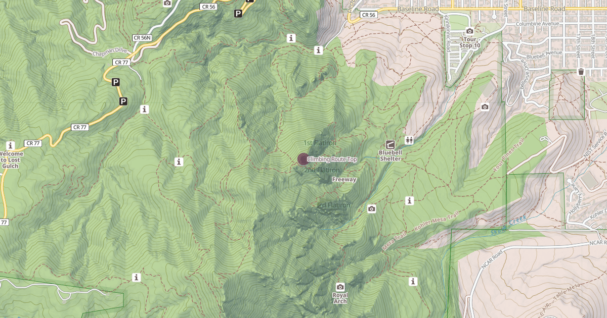 Map preview of Climbing Route Top