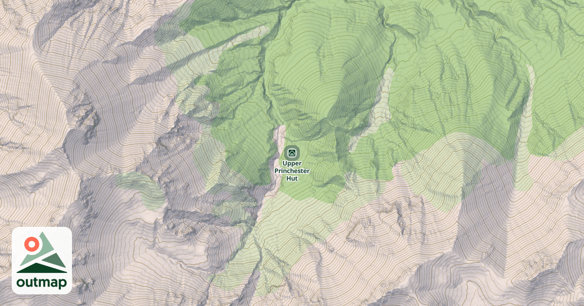 Map of Upper Princhester Hut