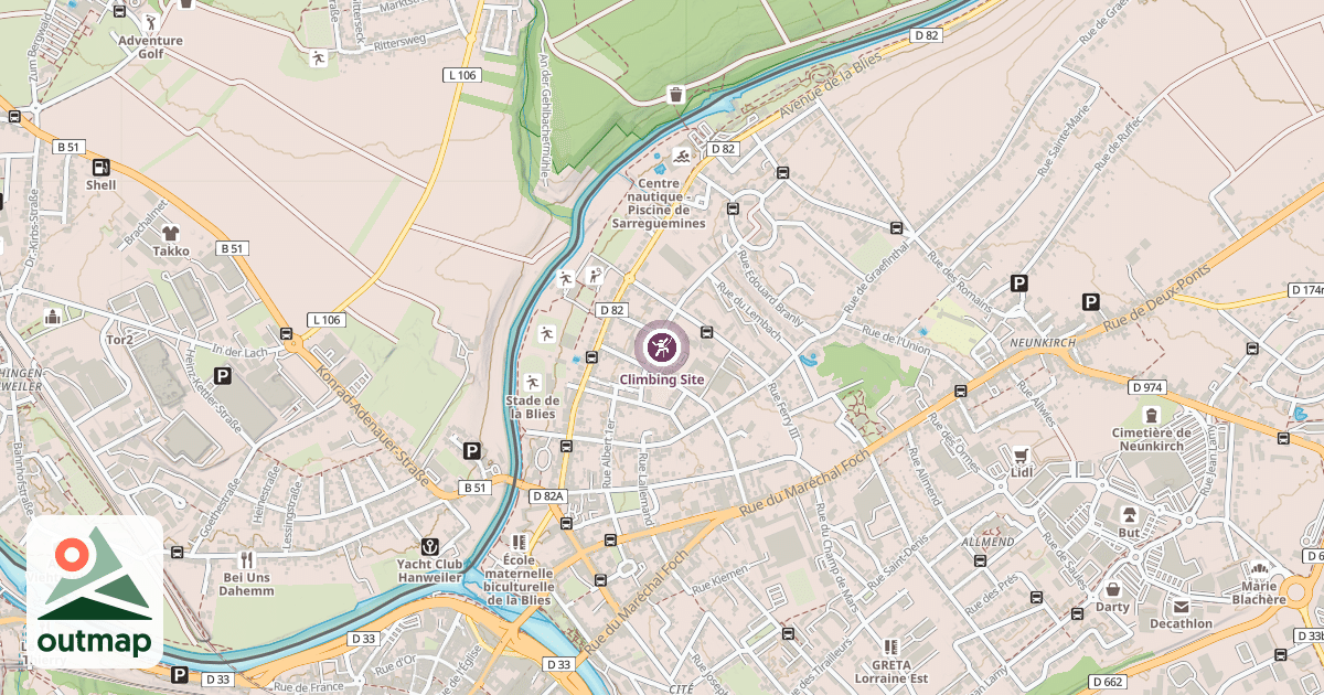 Map of Climbing Site
