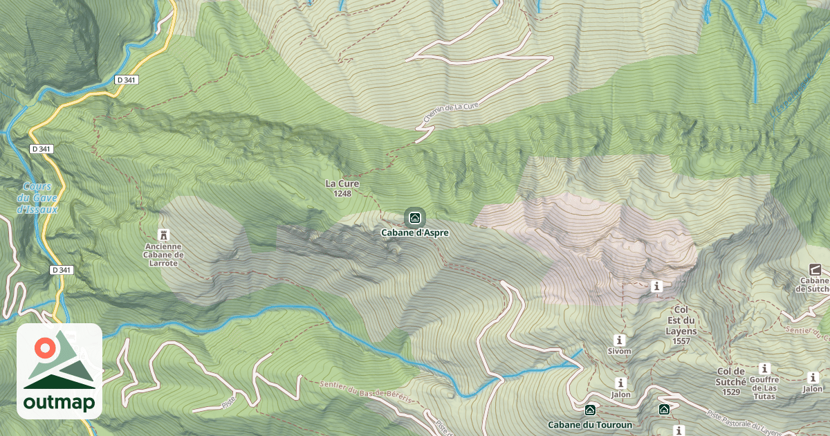 Map of Cabane d'Aspre