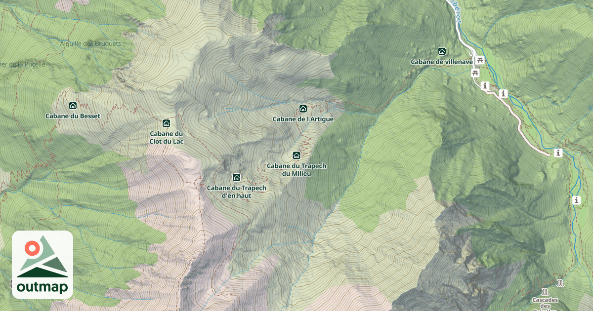 Map of Cabane du Trapech du Milieu