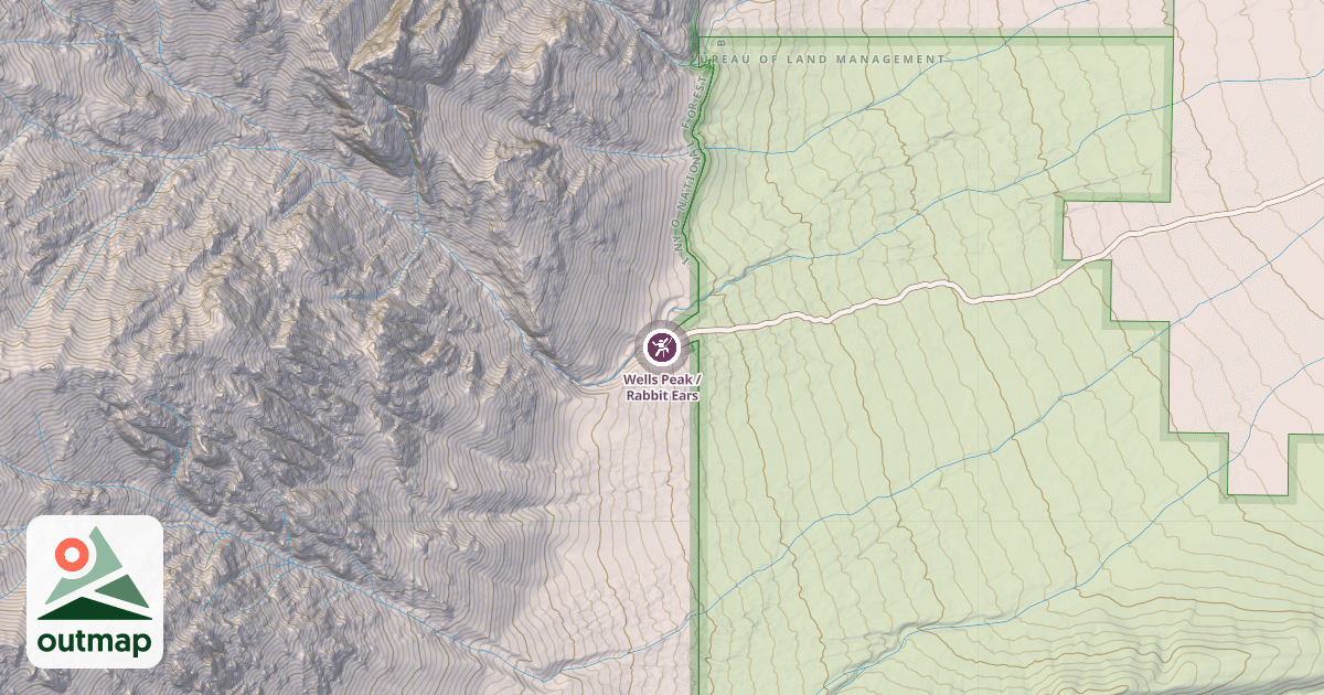 Map of Wells Peak / Rabbit Ears
