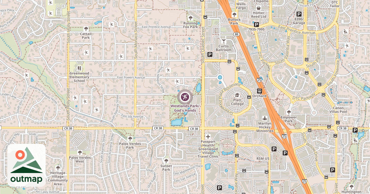 Map of Westlands Park/God's Hands