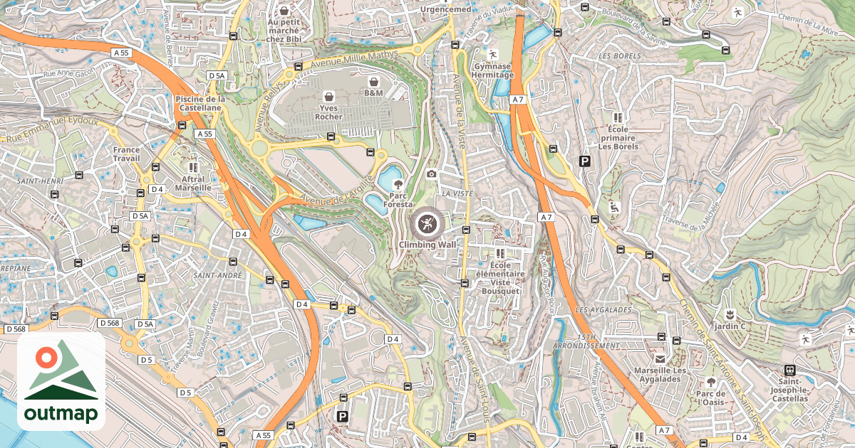 Map of Climbing Wall
